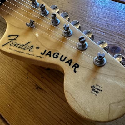 Fender Rare Mid 80's Jaguar 1966 Reissue Very Rare FujiGen MIJ E-Serial  Aged Olympic White | Reverb