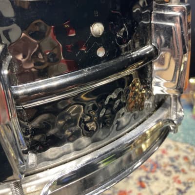 Ludwig - 1989 14x5" Black Beauty Hammered Brass Super-Sensitive, Snare Drum image 14