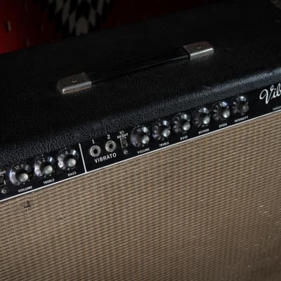 1964 Fender Vibroverb "Blackface" Stevie Ray Vaughan Owned image 6