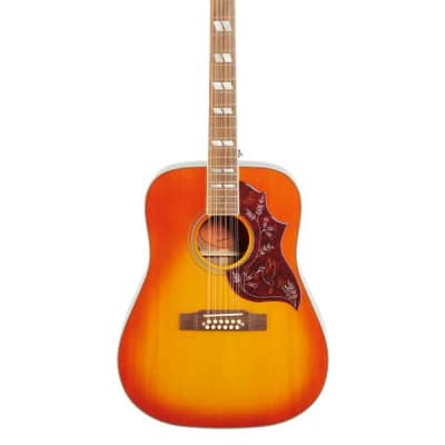Epiphone Hummingbird 12-String Acoustic Electric Guitar Aged Cherry Sunburst image 2