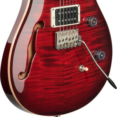 PRS CE 24 Semi-Hollow Body Electric Guitar, Fire Red Burst w/ Gig Bag image 2
