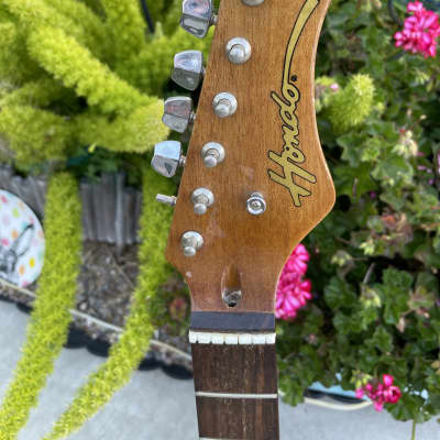 Vintage 70's Hondo Single HB Lead Guitar In Fiesta Red imagen 3