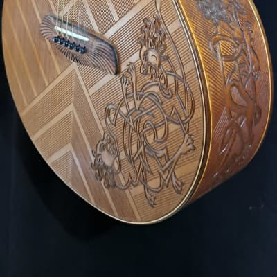 Blueberry NEW IN STOCK Handmade Acoustic Guitar Celtic Motif image 7