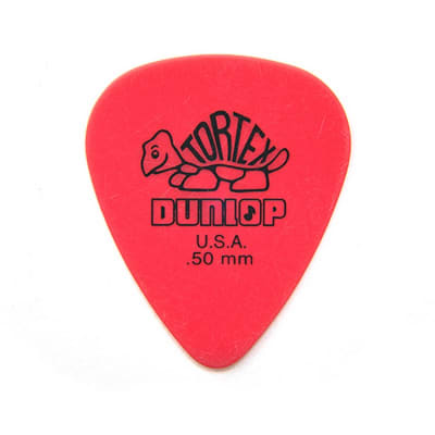 Jim Dunlop Standard .50mm Red Guitar Pick, 12 Pack