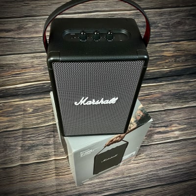 Marshall Tufton Wireless Bluetooth Speaker (Black and Brass) | Reverb