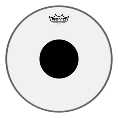 Remo CS-0313-10 Controlled Sound Clear Black Dot Drumhead Top Black Dot. 13"*Make An Offer!* image 1