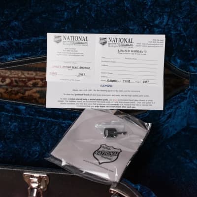 National Style 1 Tricone Resonator, Slimline Pickup - Antique Brass with Hardshell Case image 15