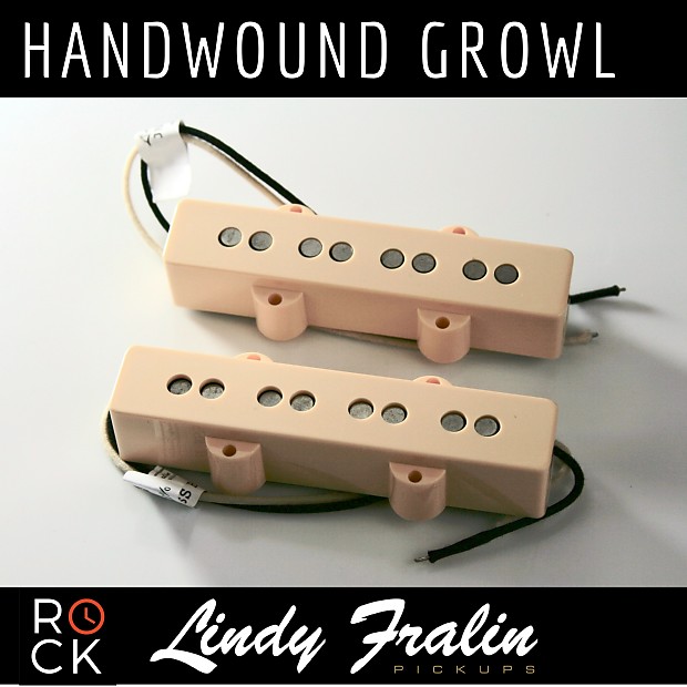 Lindy Fralin Jazz Bass Pickup Set CREAM Covers * + 5 Reverb