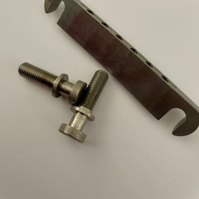 Hand aged Gibson Historic Aluminium Lightweight Tailpiece w/posts, aged, relic, stoptail, 59 Parts image 9