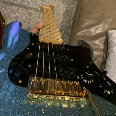 Fender Crazy Rare-Custom Shop  7 String Stratocaster 'Alex Gregory' Blue Sparkle image 13