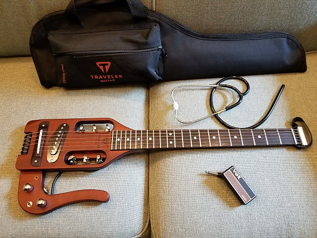 Traveler PRO-BRN Pro-Series Acoustic/Electric Travel Guitar Antique Brown image 1