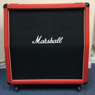 Marshall 1979 4x12 Orig. Red Elephant Grain Tolex Speaker Cab Model #1960 +Cover image 1
