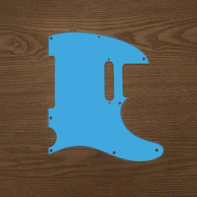 Electric Miami Blue Telecaster style Pickguard 2021 by Carmedon(Matte) image 1