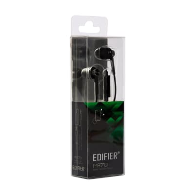 Edifier P270 In-ear Headset - Metallic Earbud Headphones with Mic and Remote Control - Black image 6