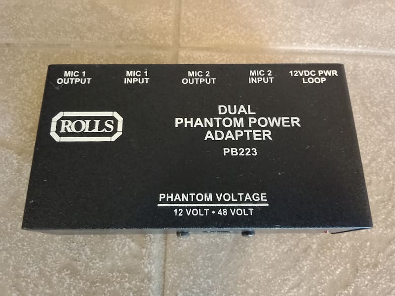Rolls PB223 Dual Phantom Power Adapter Reverb