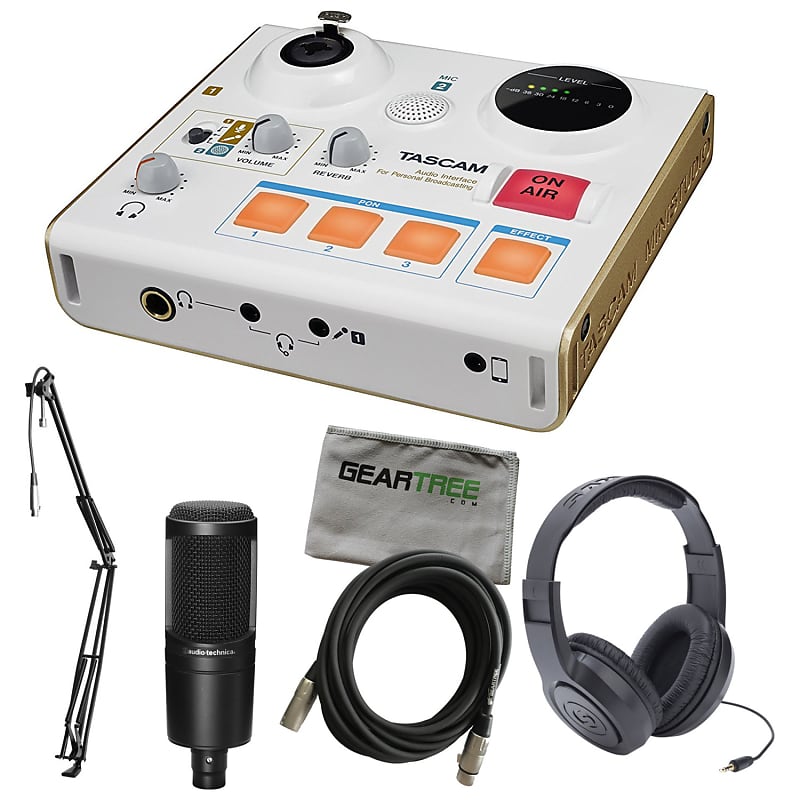 Tascam MiNiSTUDIO Creator US-32 Podcasting Bundle White | Reverb