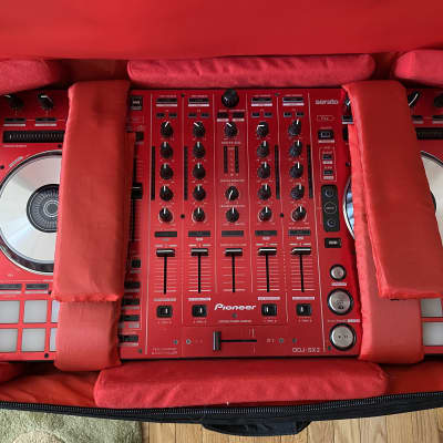 Upgraded Fader: Candy Red Pioneer DDJ-SX2 with Carrying Padded Case image 6
