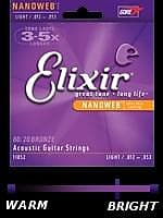 Elixir Acoustic Guitar Strings 80/20 Bronze with NANOWEB Coating image 1