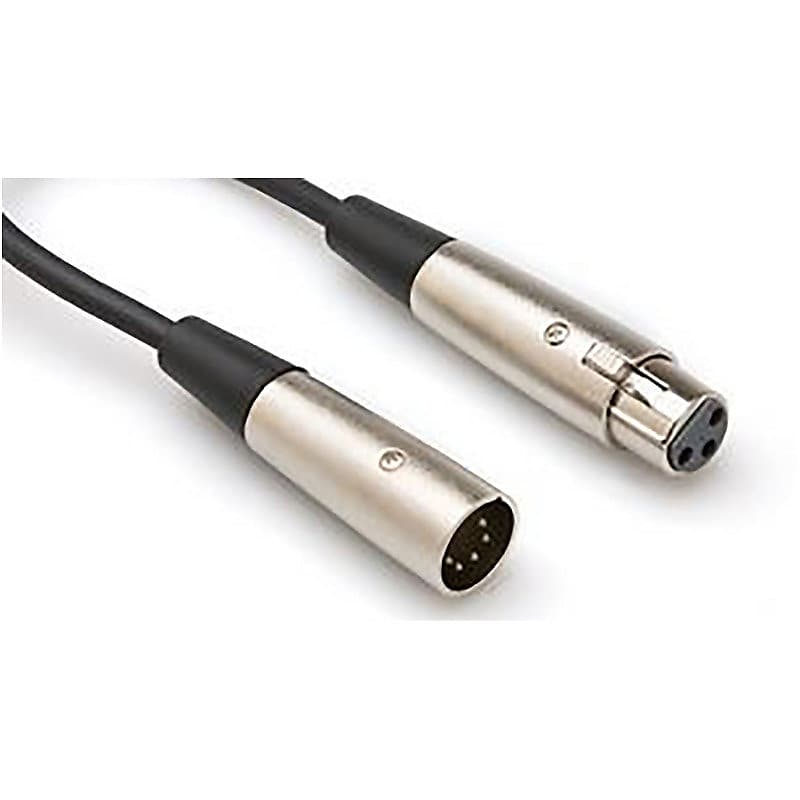 Hosa Technology DMX-106 5-Pin Male XLR to 3-Pin Female XLR DMX-512 Adaptor Cable 6 in image 1