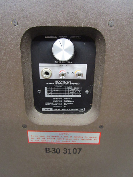 Coral BX-1001 3-Way Speaker Pair, circa early 70s | Reverb