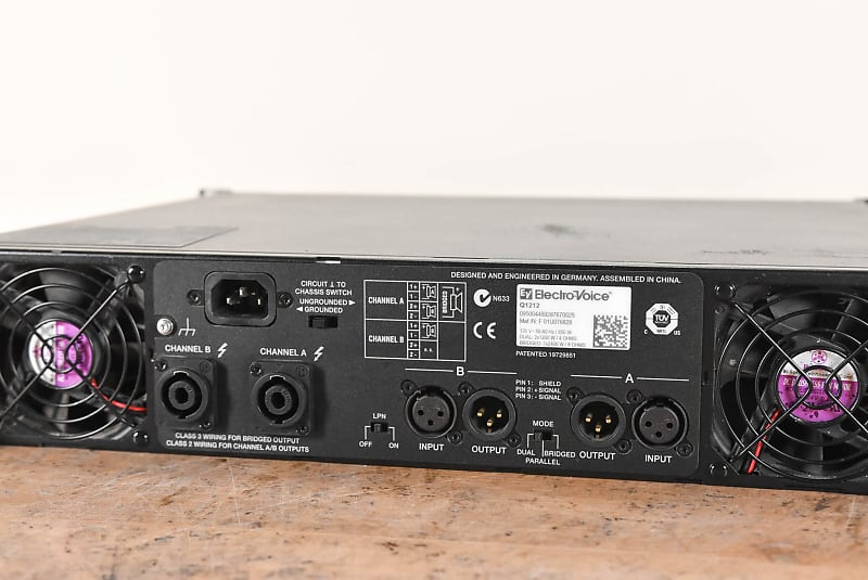 Electro-Voice (EV) Q1212 Two-Channel Power Amplifier (church