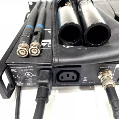 Shure UR4D L3 Dual Wireless Receiver W/2 UR2 Handheld Transmitters #2417 (One) image 11