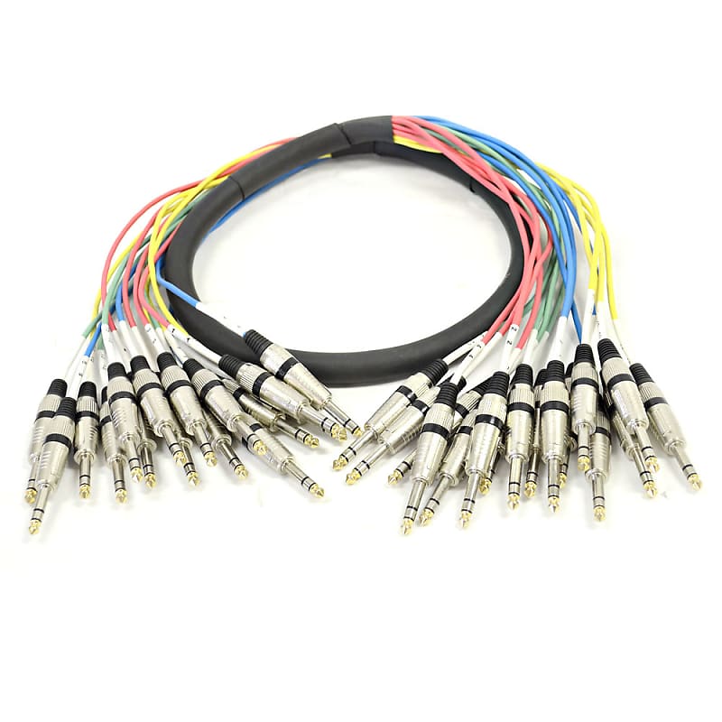 NEW 16 CHANNEL TRS SNAKE CABLE -5 Feet Pro Audio Patch image 1