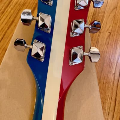 Vintage Buck Owens Acoustic Guitar Red, White+Blue By Fender Americana New In Box, Old Stock Harmony image 9