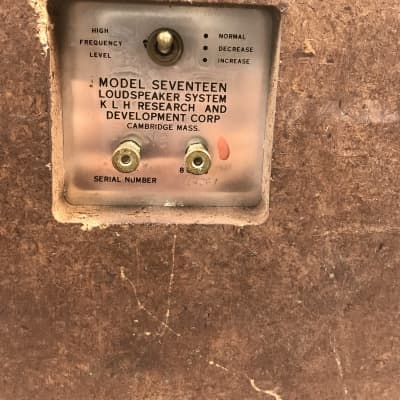 Pair of Vintage KLH Model Seventeen 17 Acoustic Suspension Speakers image 6
