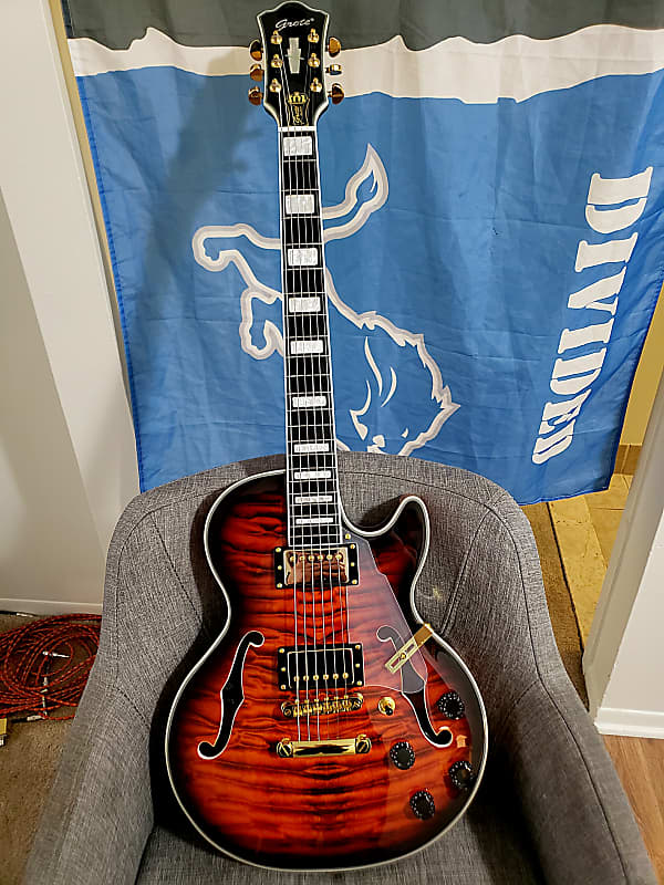 Amazon.com: Grote LPF-001 Semi-Hollow Body Electric Guitar