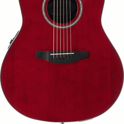 Ovation Applause AE-48 AE48 Ruby Red Transparent Acoustic Electric