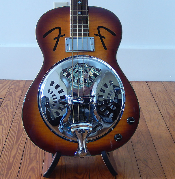 Fender Acoustc Resonator Bass FR51. 2004 Sunburst Reverb