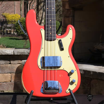 1963 Fender Precision Bass Fiesta Red image 1