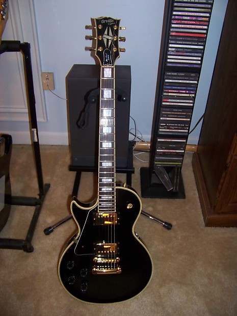 ORVILLE LES PAUL CUSTOM 1992 BLACK LEFT HANDED LEFTY | Reverb