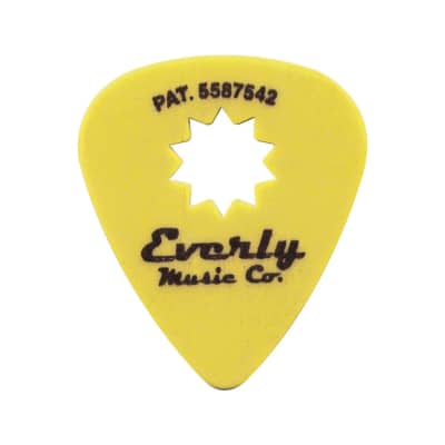 Everly Star Grip Guitar Pick Dozen Yellow .73 mm for sale
