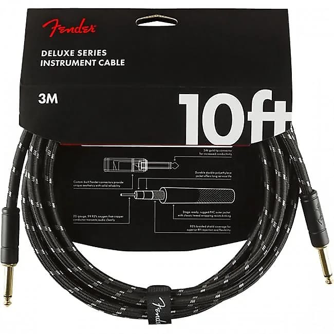 Fender Deluxe Series Straight / Straight TS Instrument Cable - 10' image 1