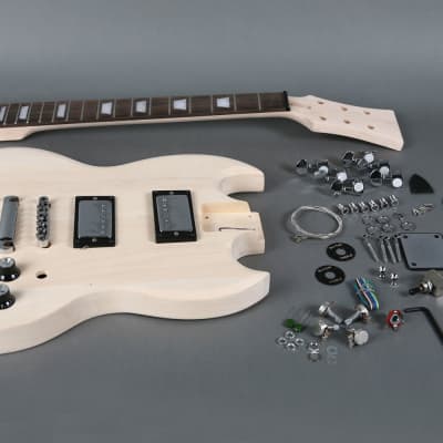 Unbranded SG Electric Guitar DIY Kit Natural Unfinished image 2