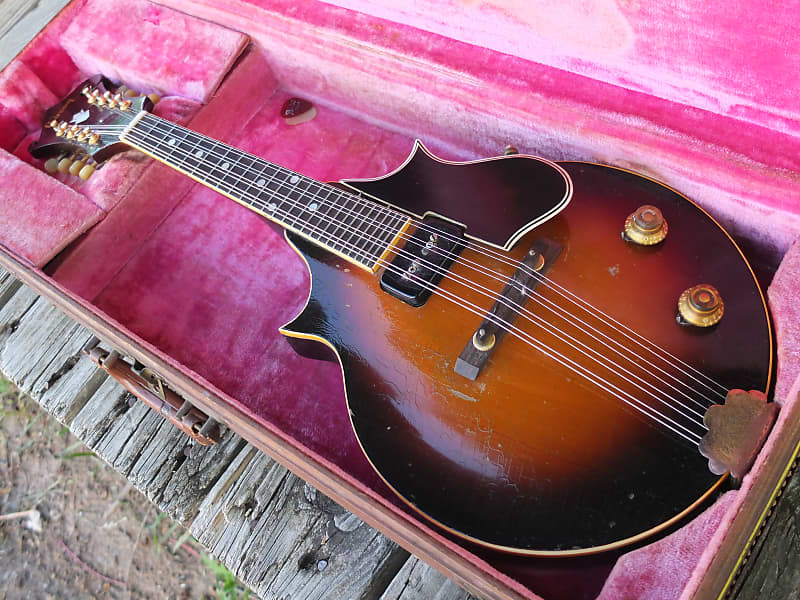 Gibson EM200 Solidbody Electric Mandolin 1953 Sunburst Reverb