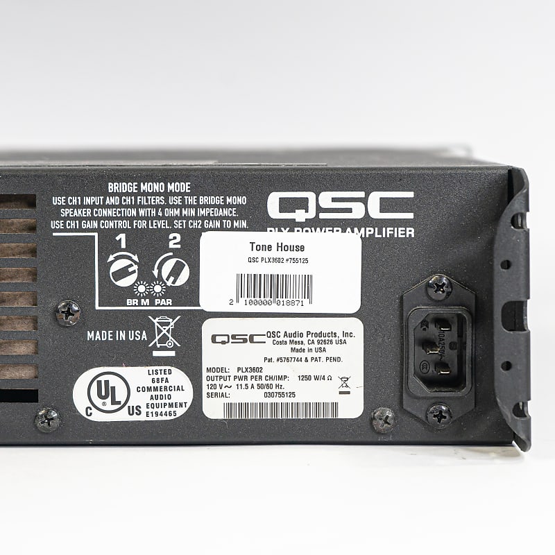QSC PLX-3602 - PLX2 Series Stereo Power Amplifier - 775W per QSC PLX-3602 - PLX2 Series Stereo Power Amplifier - 775W per