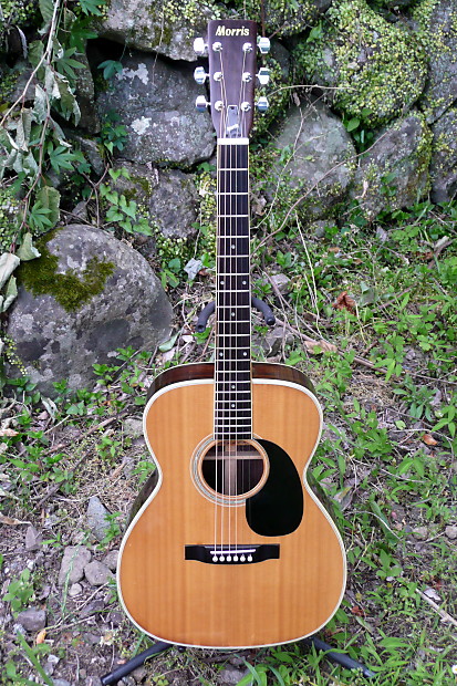Morris F-18 OOO size guitar, Terada Gakki + Semi Hard Case