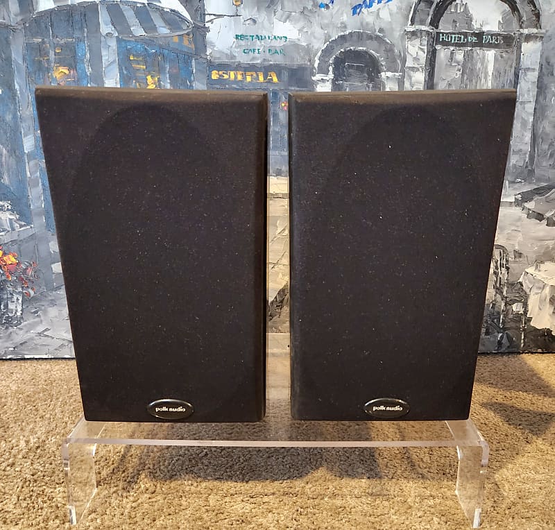 Polk Polk RT15i BookshelfSpeakers (Black) 90s  - Black wood veneer  			