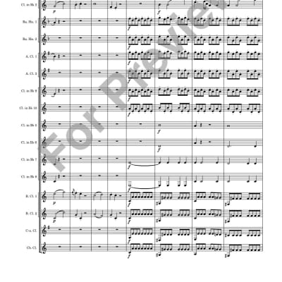 Clarinet Choir Sheet Music: Score and Parts - Gran Partita - Movement 1 (Largo) - WA Mozart, arranged for Clarinet Choir image 6