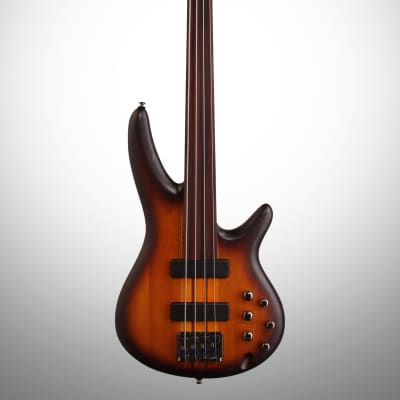 Ibanez SRF700 Portamento Fretless Electric Bass - Brown Burst Flat image 2