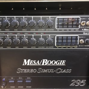 Mesa Boogie Quad Preamp/Simul-Class Stereo 295 Power Amp 1987 Black image 4