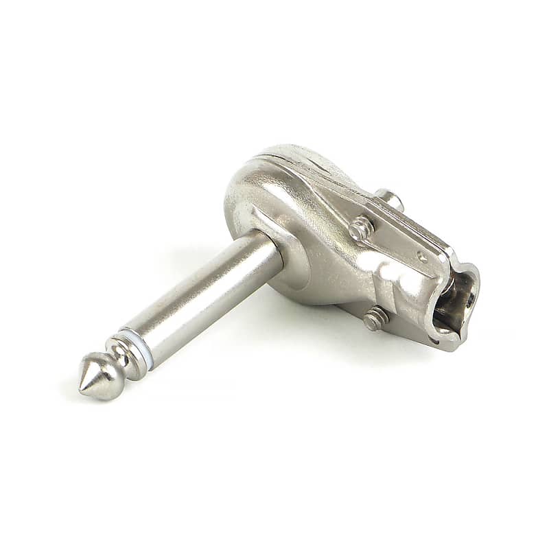 Switchcraft 228 1/4" Mono Right Angle Pancake Jack Plug/Phone Reverb