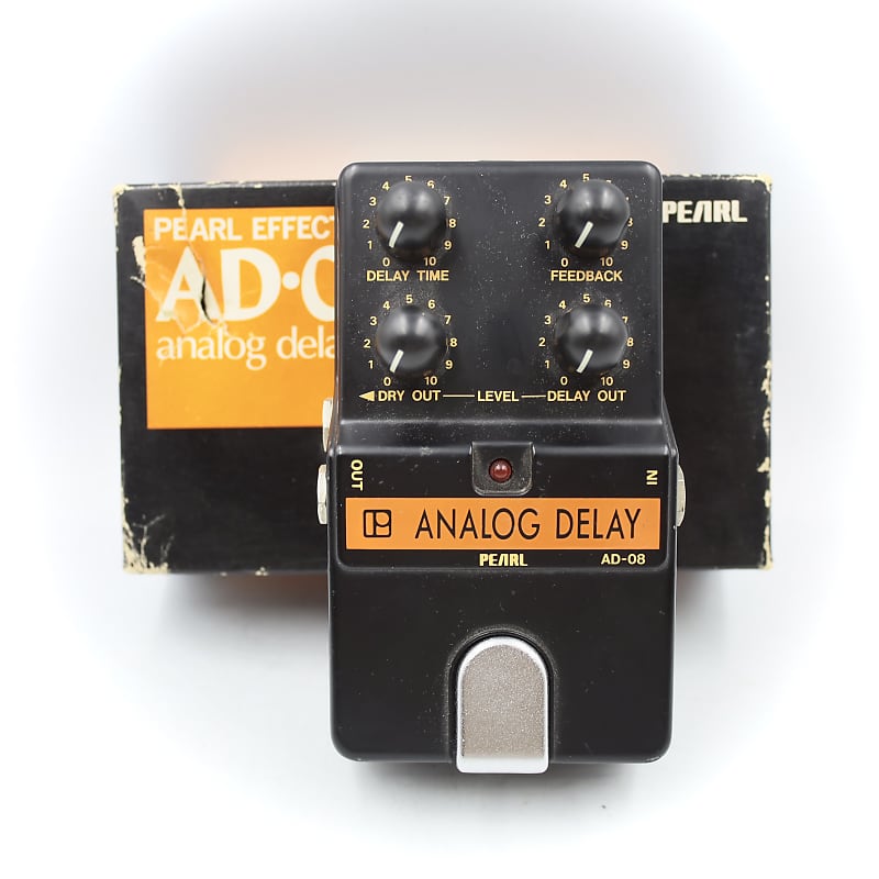 Pearl AD-08 Analog Delay 1980s Vintage Guitar Pedal Made in