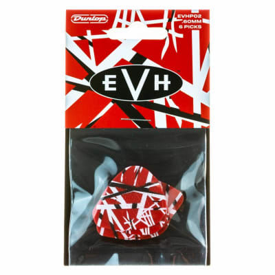 Dunlop EVHP02 Eddie Van Halen Frankenstein Max Grip Nylon Guitar Picks, .60mm, 6-Pack image 7