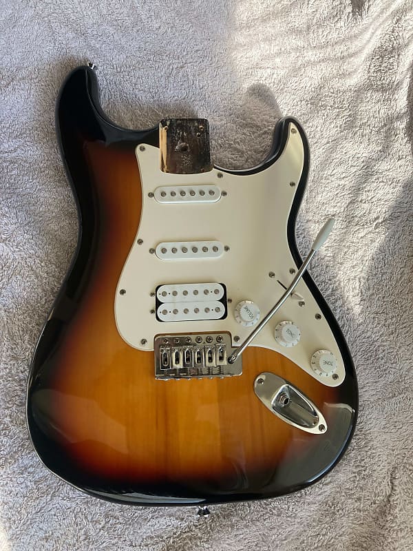 Fender Squier Loaded (SSH) Sunburst Stratocaster guitar Body, Mint  Condition and TESTED