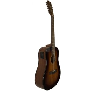 Sigma Guitars 15 Series Mahogany Guitar with ChromaCast Accessories, Shadowburst - 12-String Dreadnought / Acoustic-Electric / 1 image 4