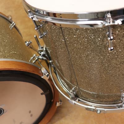 Klash Drums 3pc Custom Drum Set Ginger Glass Glitter | Reverb